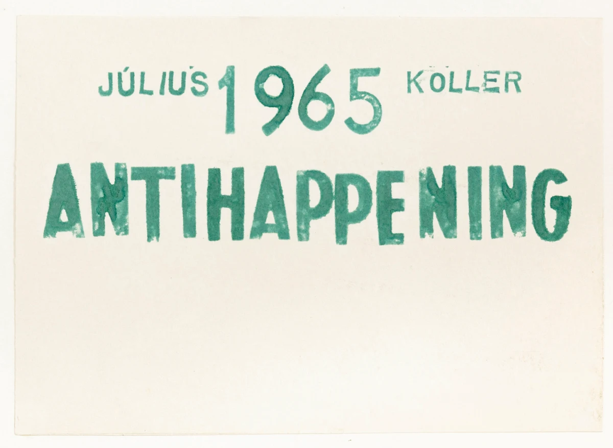 Július Koller, Antihappening, 1965