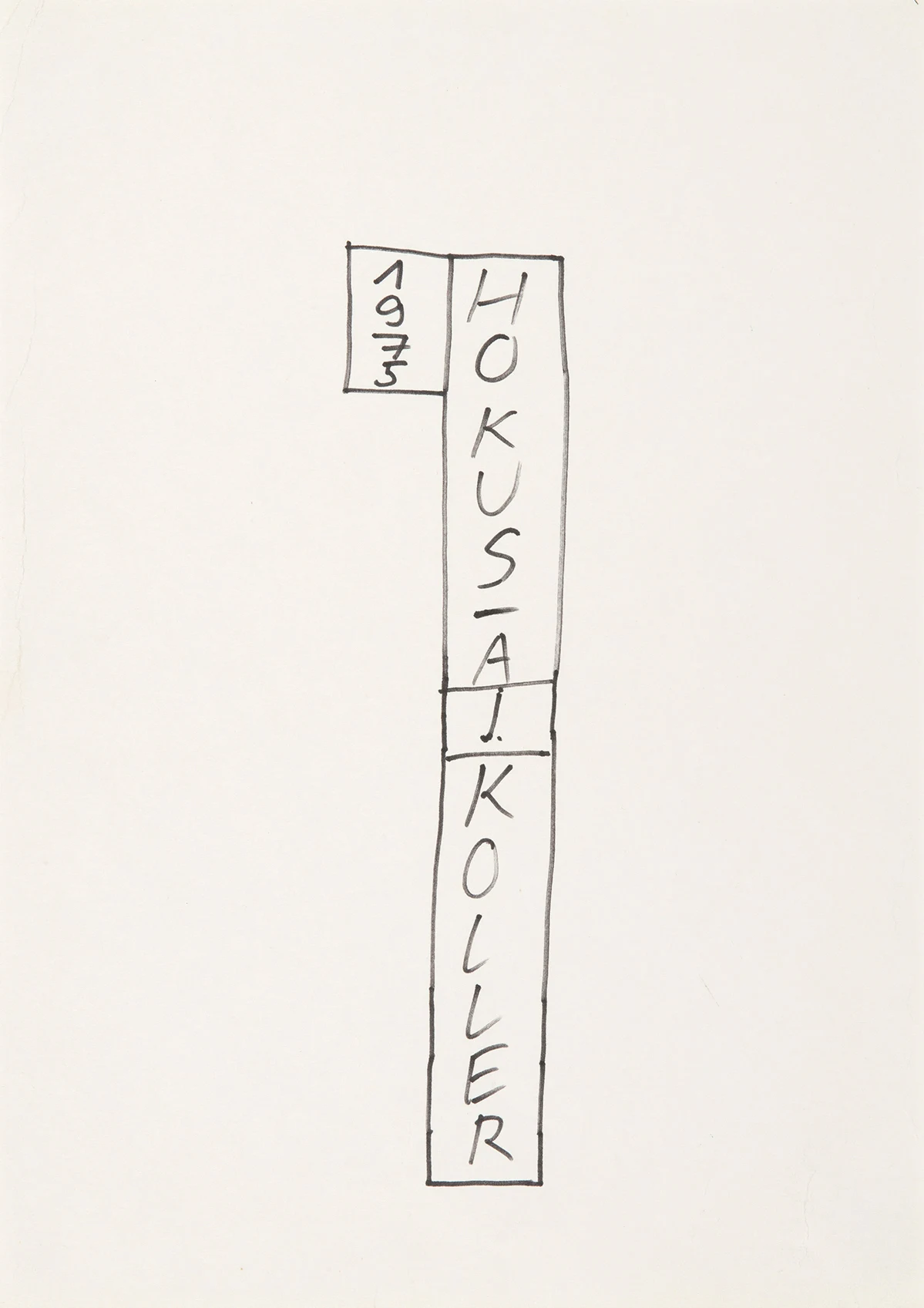Július Koller, Untitled (Hokusa), 1975