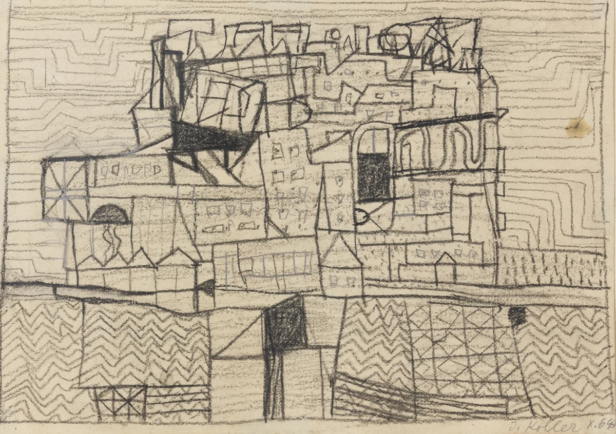 Július Koller, Konstrukcie-Mesto 2, 1964