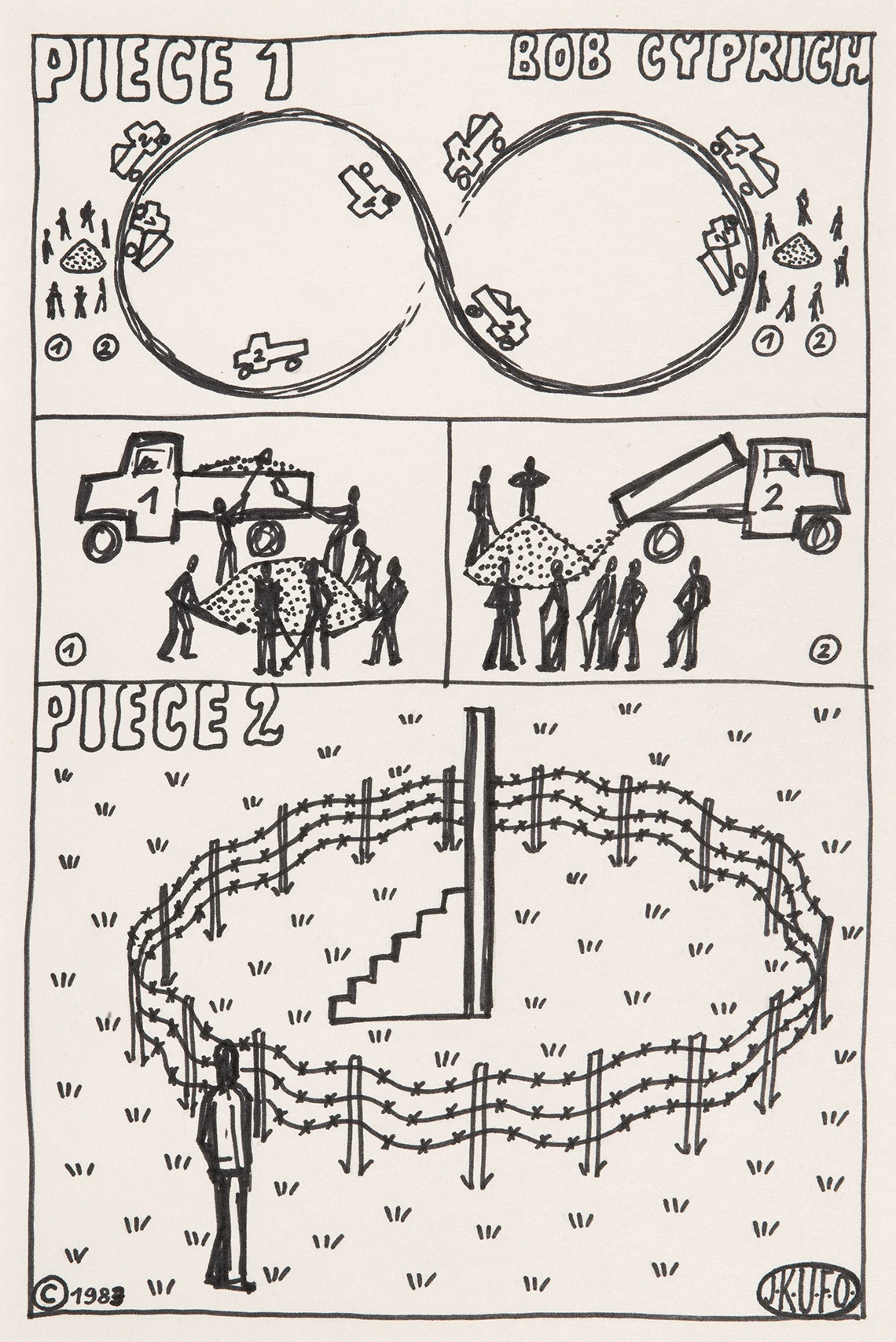 Július Koller, Untitled (Bob Cyprich), 1983