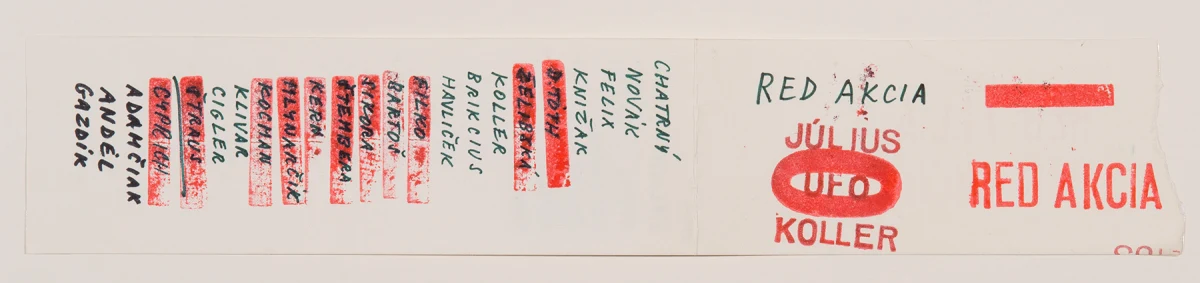 Július Koller, Untitled (Red Akcia), 1979