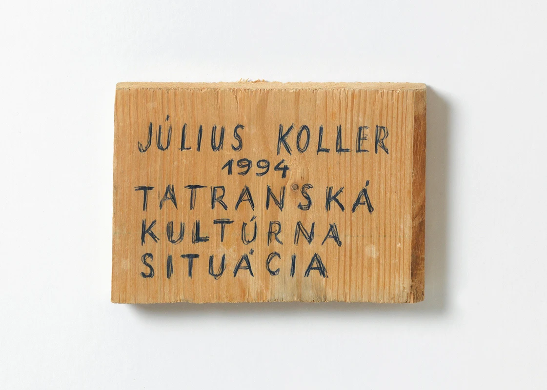 Július Koller, Untitled (Wood), 1994