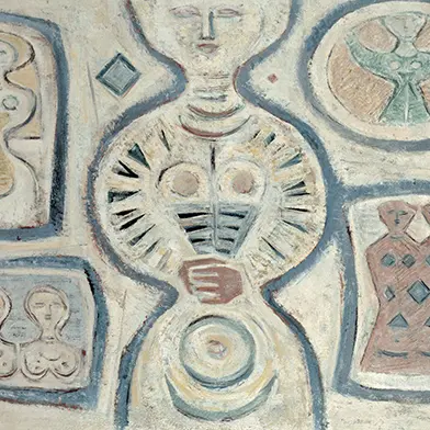 Image from Massimo Campigli. The Archaic Roots of the Contemporary, at Galleria d’Arte Maggiore g.a.m.
