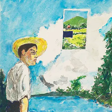 Image from Miguel Ferrando: Works on Paper (1975-1995), at CANDICE MADEY