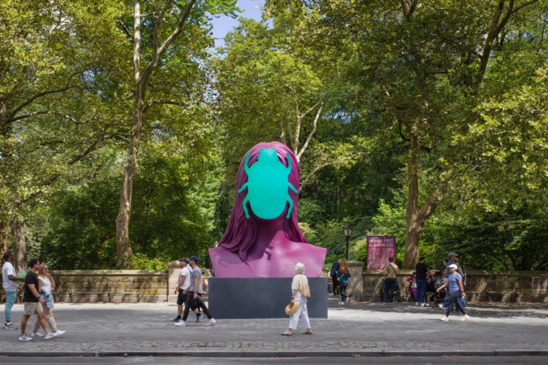 Installation shot from Monira Al Qadiri: First Sun, @ Public Art Fund