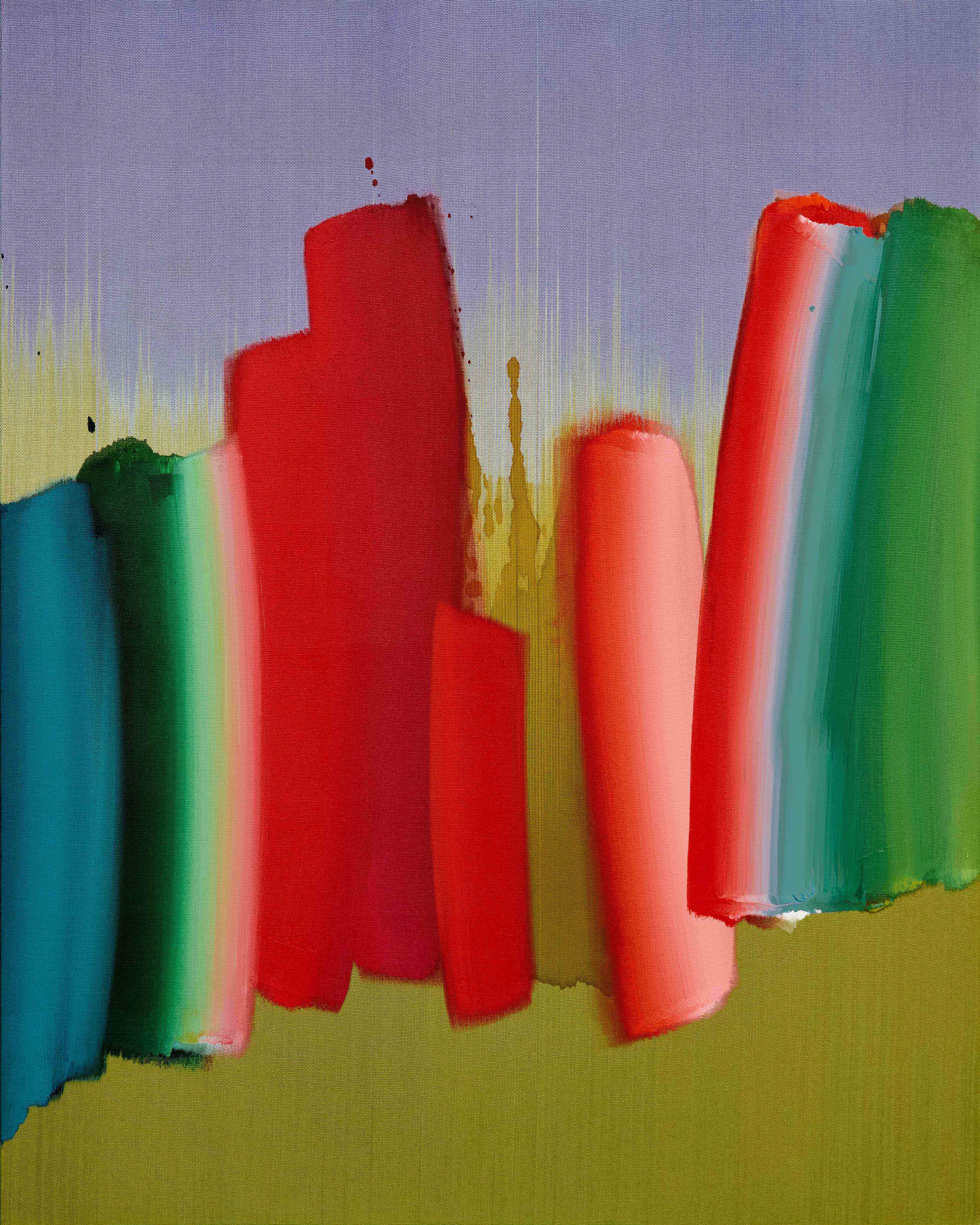 Ptolemy Mann, Mauve Thread Painting, 2025