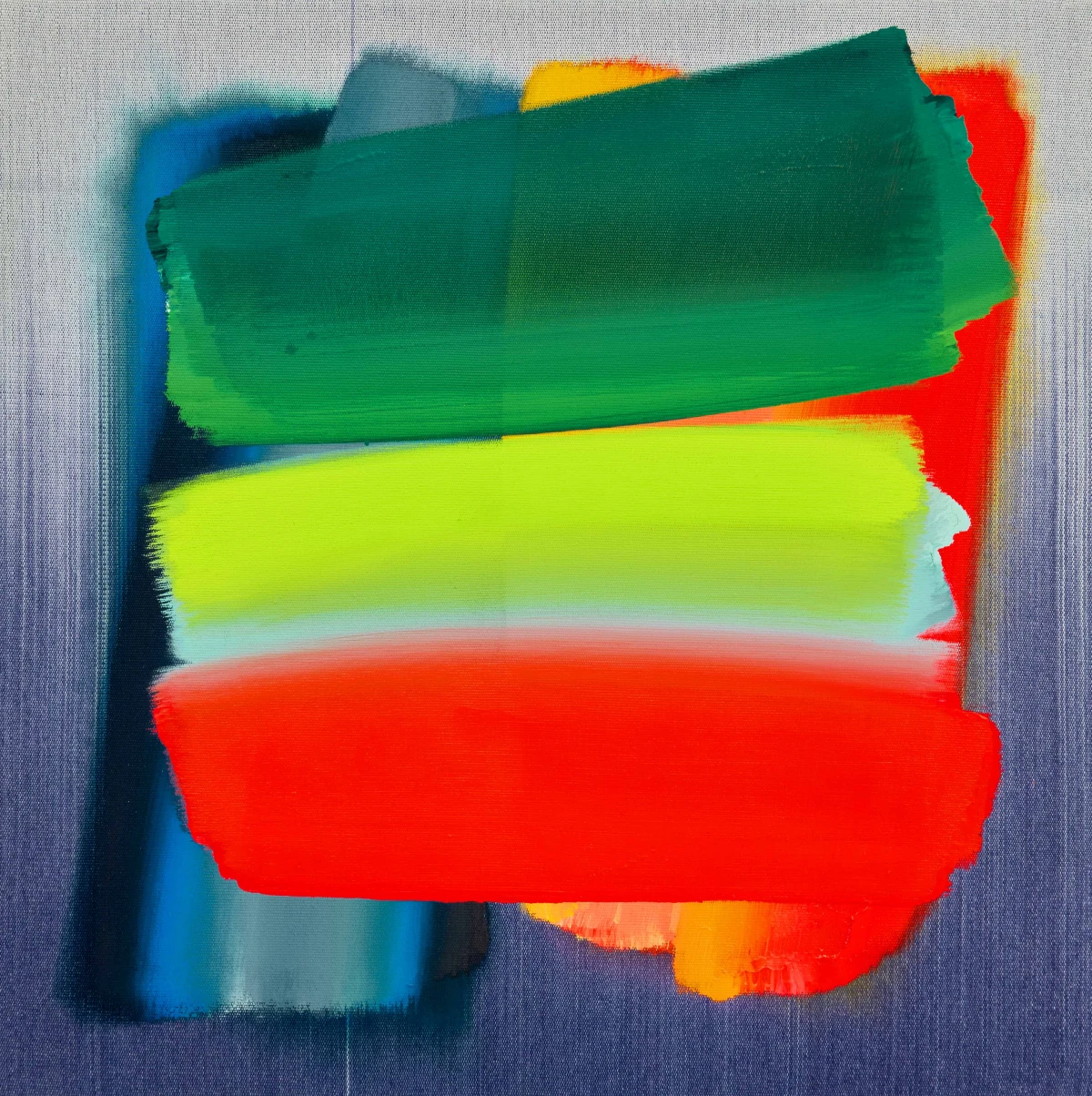 Ptolemy Mann, Caligraphic (On Blue Woven Ground), 2024