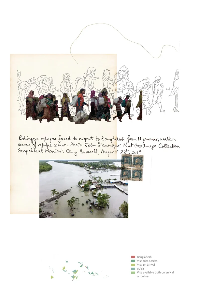 Reena Saini Kallat, Bangladesh (from the series Pattern Recognition), 2022