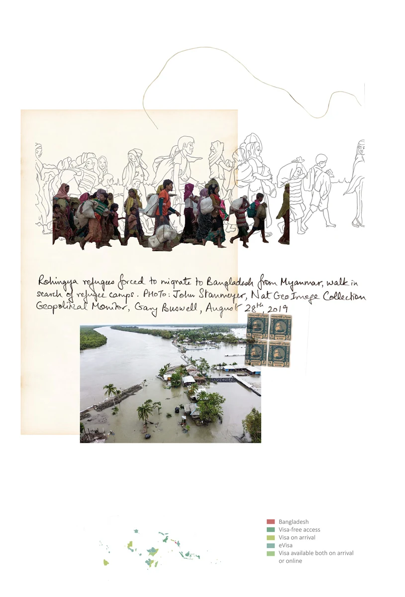 Reena Saini Kallat, Bangladesh (from the series Pattern Recognition), 2022