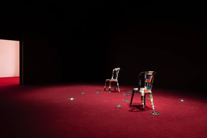 Installation shot from Karimah Ashadu: Tendered, @ Camden Art Centre