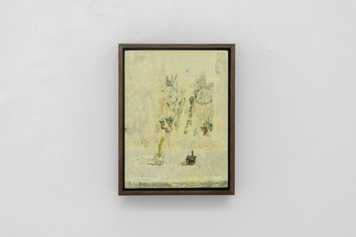 Lichen twig in glass vase and plug adapter with drawing - Artwork ...