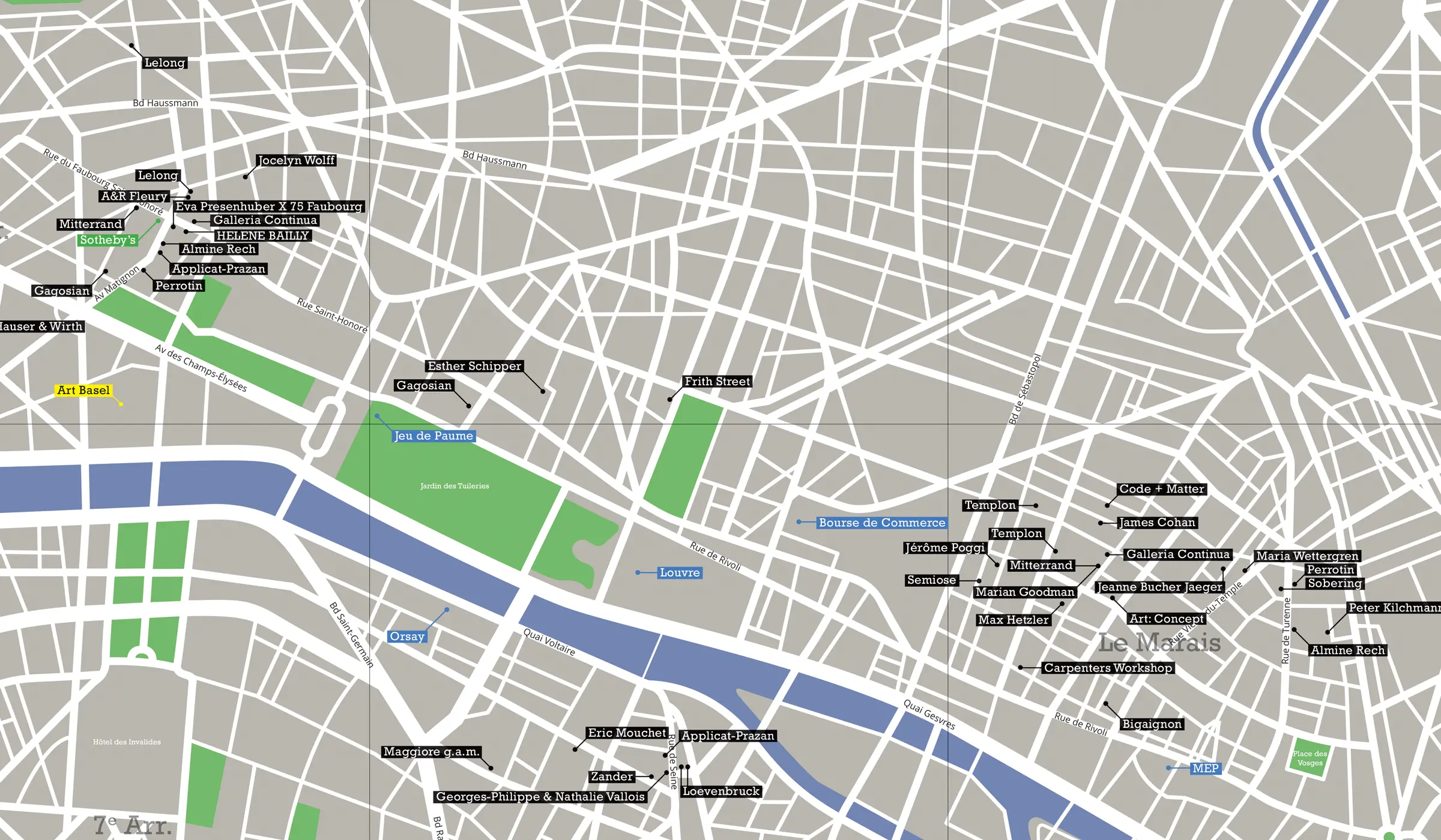 pick up the Expositions à Paris map at great galleries across the city