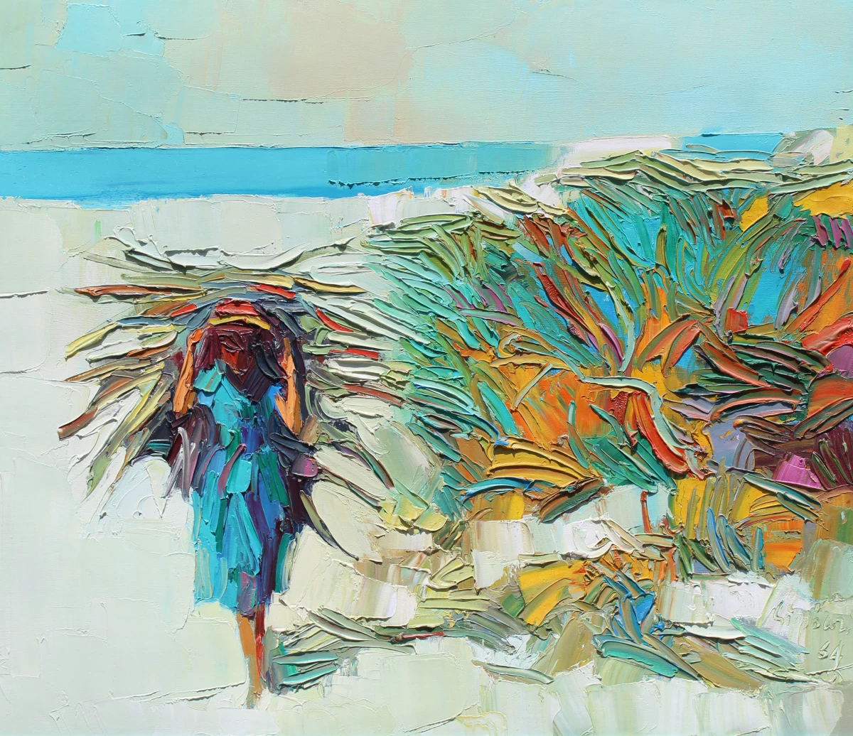 Nicola Simbari, Sulla spiaggia, 1964