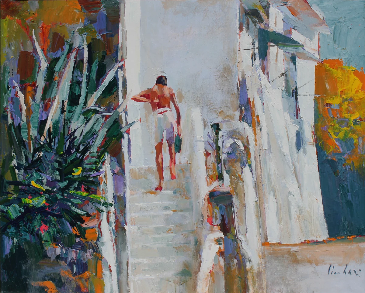 Nicola Simbari, Staircase in Procida, 1978