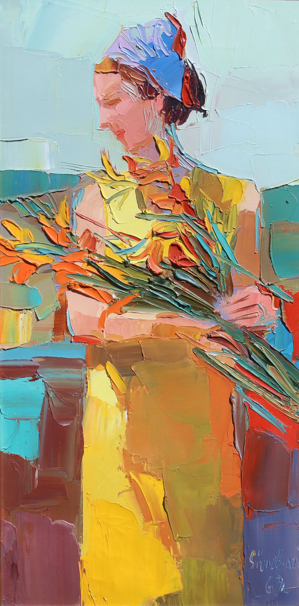 Nicola Simbari, Ragazza in vestito giallo, 1963