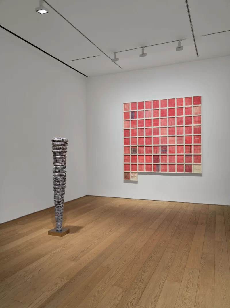 Installation shot from Louise Bourgeois. Gathering Wool, @ Hauser & Wirth