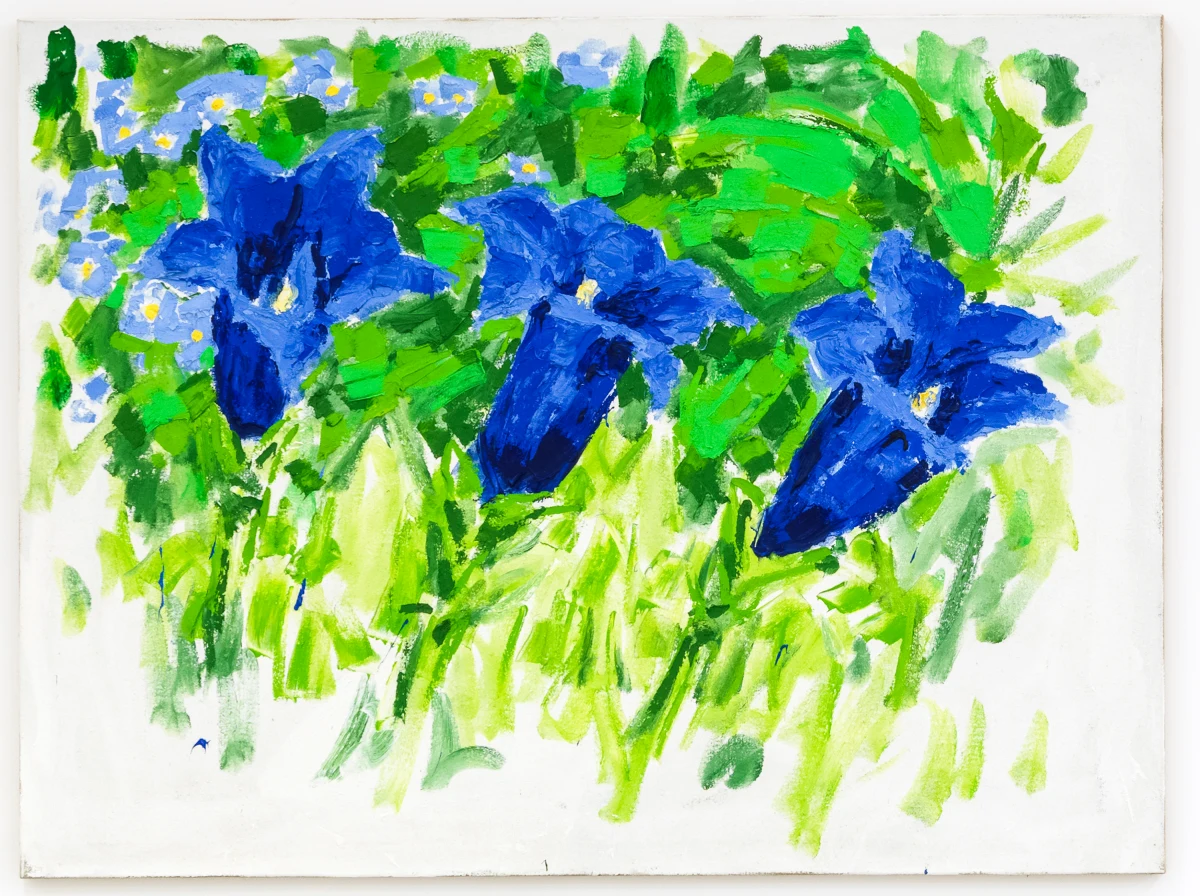 Christian Lindow, Ohne Titel (Drei Enziane), 1988