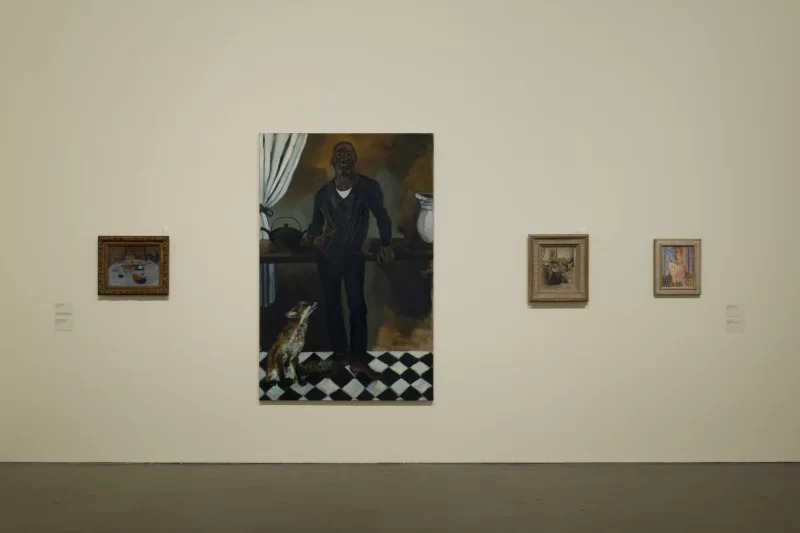 Installation shot from To Improvise A Mountain: Lynette Yiadom-Boakye Curates, @ MK Gallery