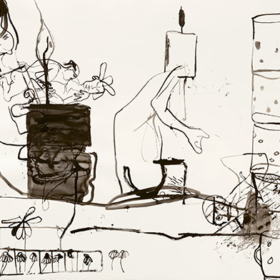 Image from Tobias Pils: Blende zum Morgen / Fade to Morning. Zeichnungen / Drawings, at Galerie Eva Presenhuber