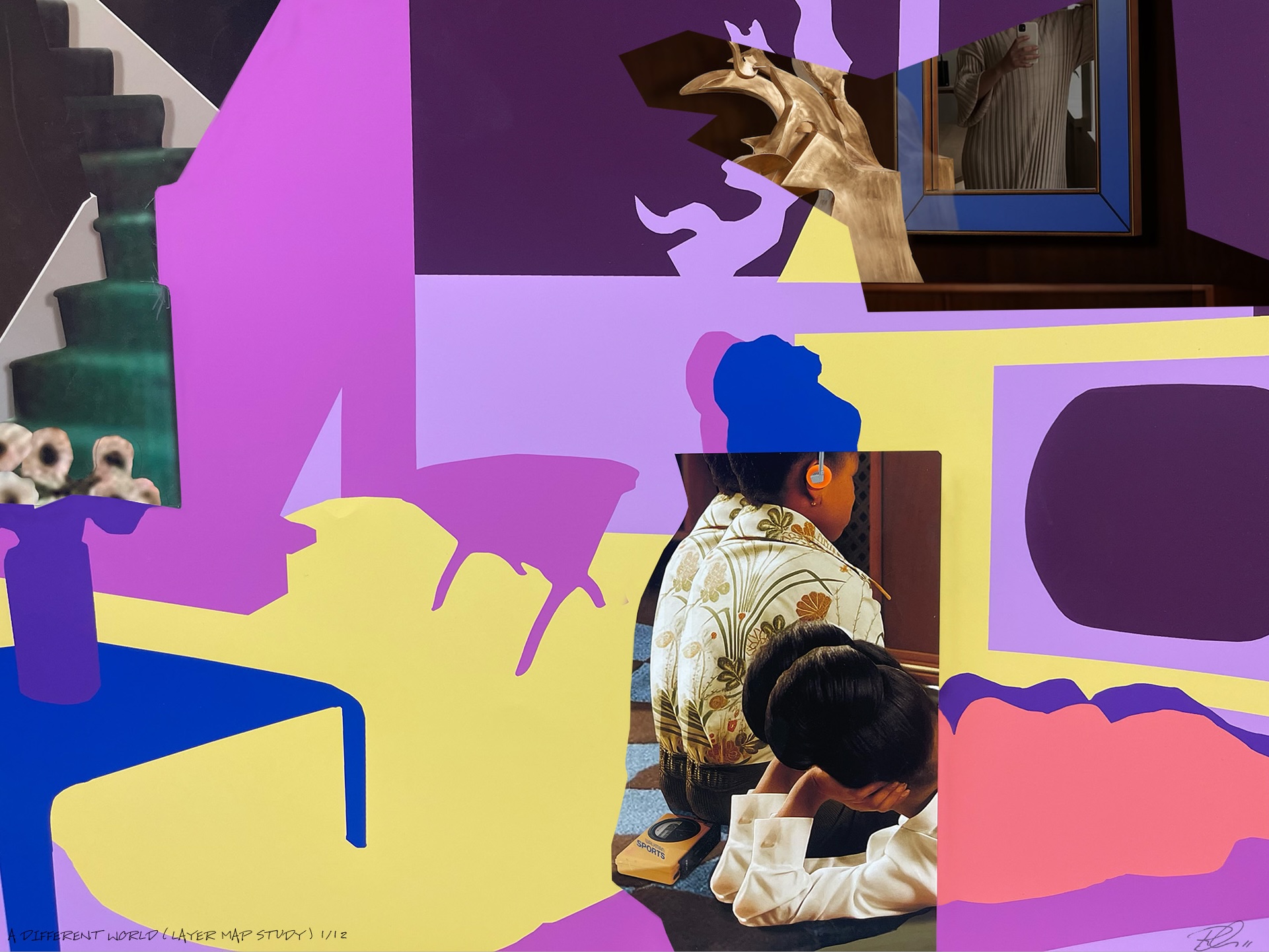 Ron Norsworthy, A DIFFERENT WORLD (LAYER MAP STUDY), 2025