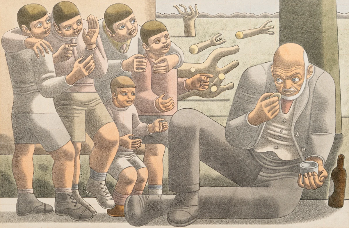 William Roberts R.A., The Tramp, c.1945