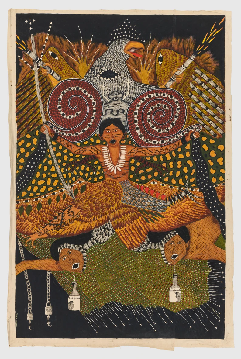 Image for Santiago Yahuarcani: Flight of the White Heron Clan, at Stephen Friedman Gallery