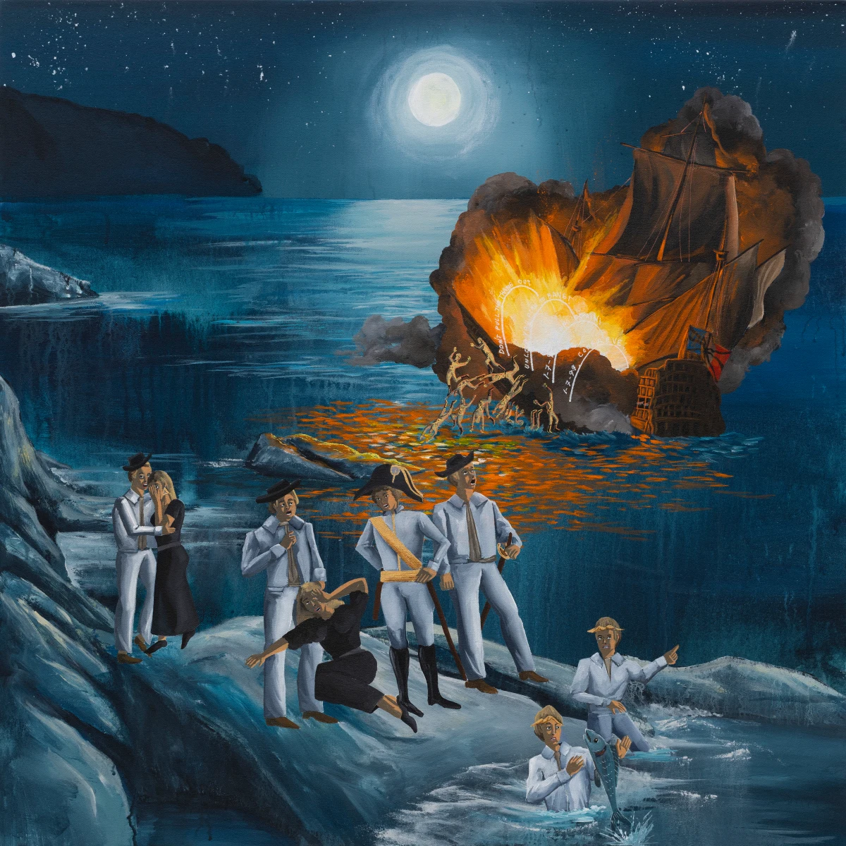 Umar Rashid (Frohawk Two Feathers), Buonanotte alla speranza. The Ligurian Lamentations. Or, It’s not all that bad (jk). You can eat the fish instead of sleeping with them. Somebody get Giulia a blanket and a sedative. We will get through this, maybe?, 2025