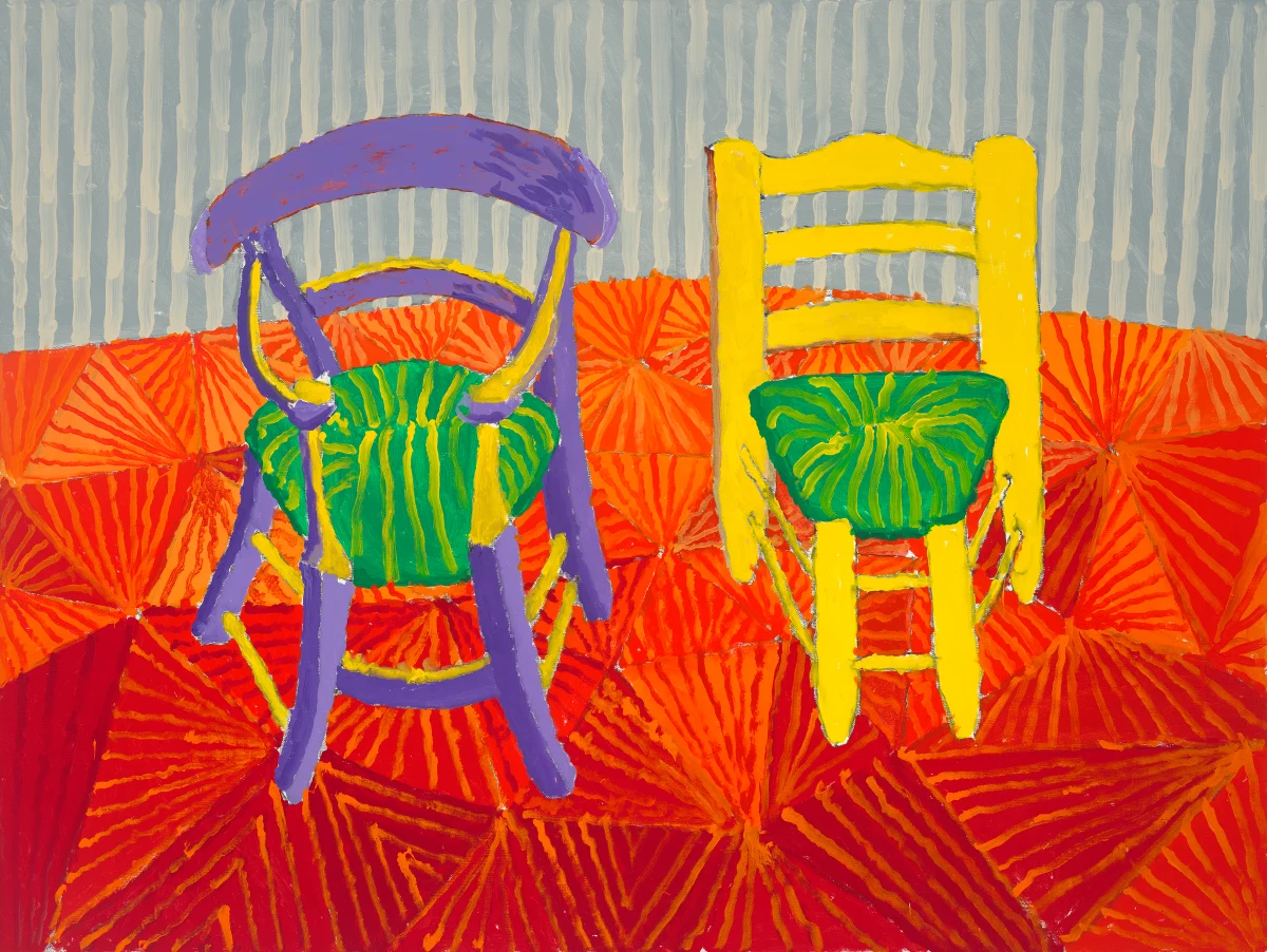 David Hockney, Vincent’s Chair and Gauguin’s Chair, 4 July 2025, 2025