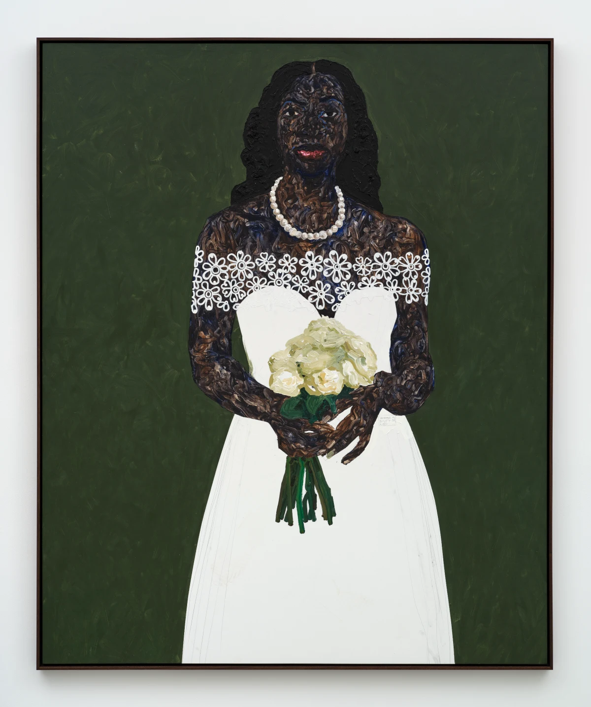 Amoako Boafo, Bouquet of White Roses, 2025