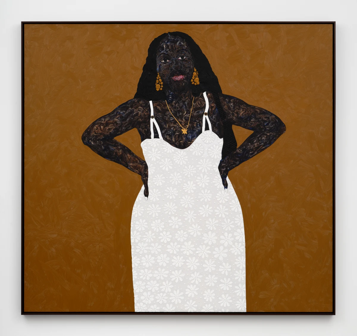 Amoako Boafo, Gold Dangle Earrings, 2025