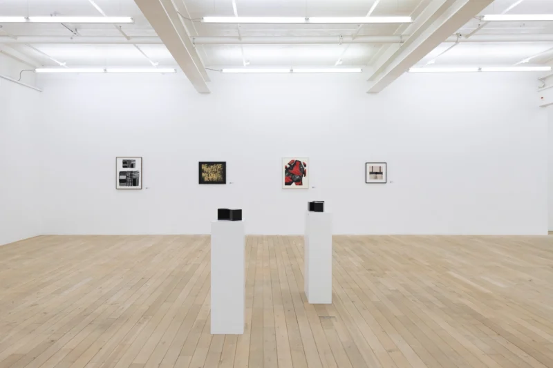 Installation shot from 35 Years of TEXTE ZUR KUNST: There Is No Art Without Criticism, @ Galerie Peter Kilchmann