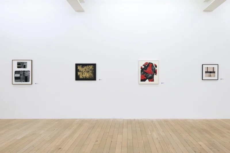 Installation shot from 35 Years of TEXTE ZUR KUNST: There Is No Art Without Criticism, @ Galerie Peter Kilchmann