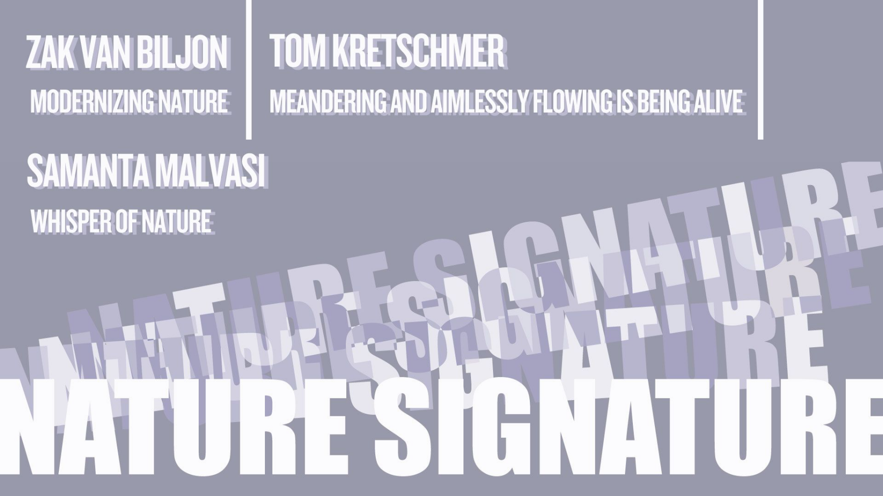 Image for Nature’s Signatures, at Luisa Catucci Gallery