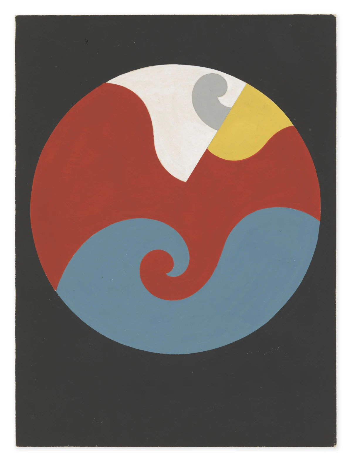 Sophie Taeuber-Arp, Composition dans un cercle (à volutes) (Composition in a circle (with volutes), 1938