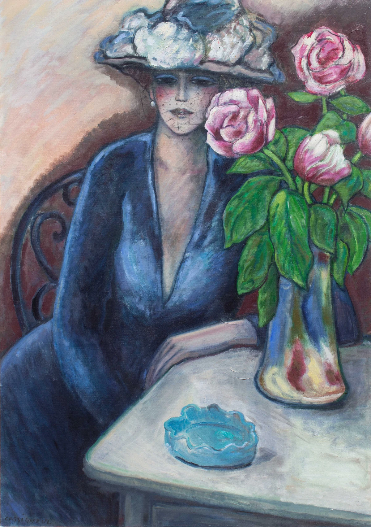 Jean-Pierre Cassigneul, Femme au Chapeau, 1980