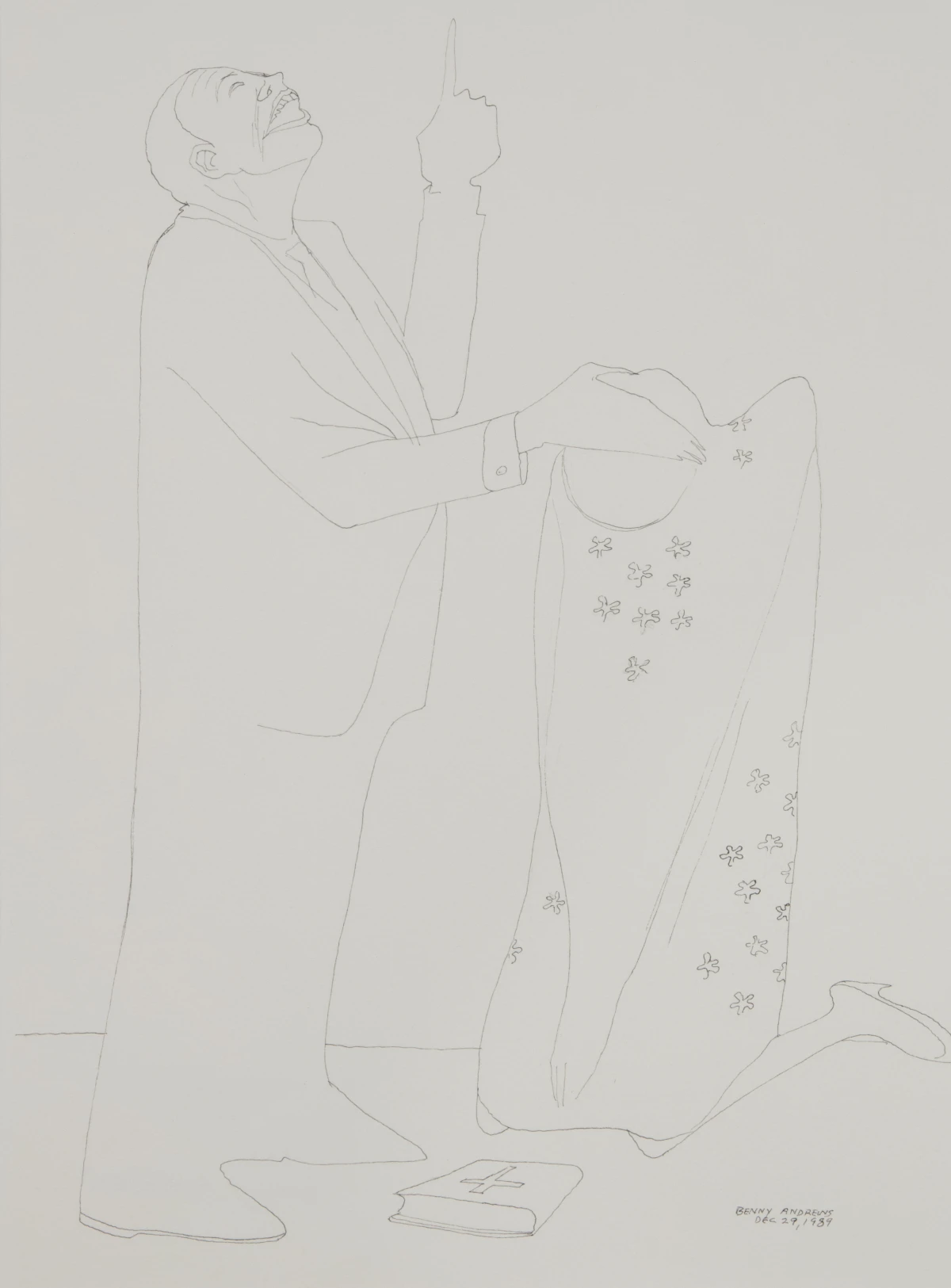 Benny Andrews, Untitled (Blessing), 1989