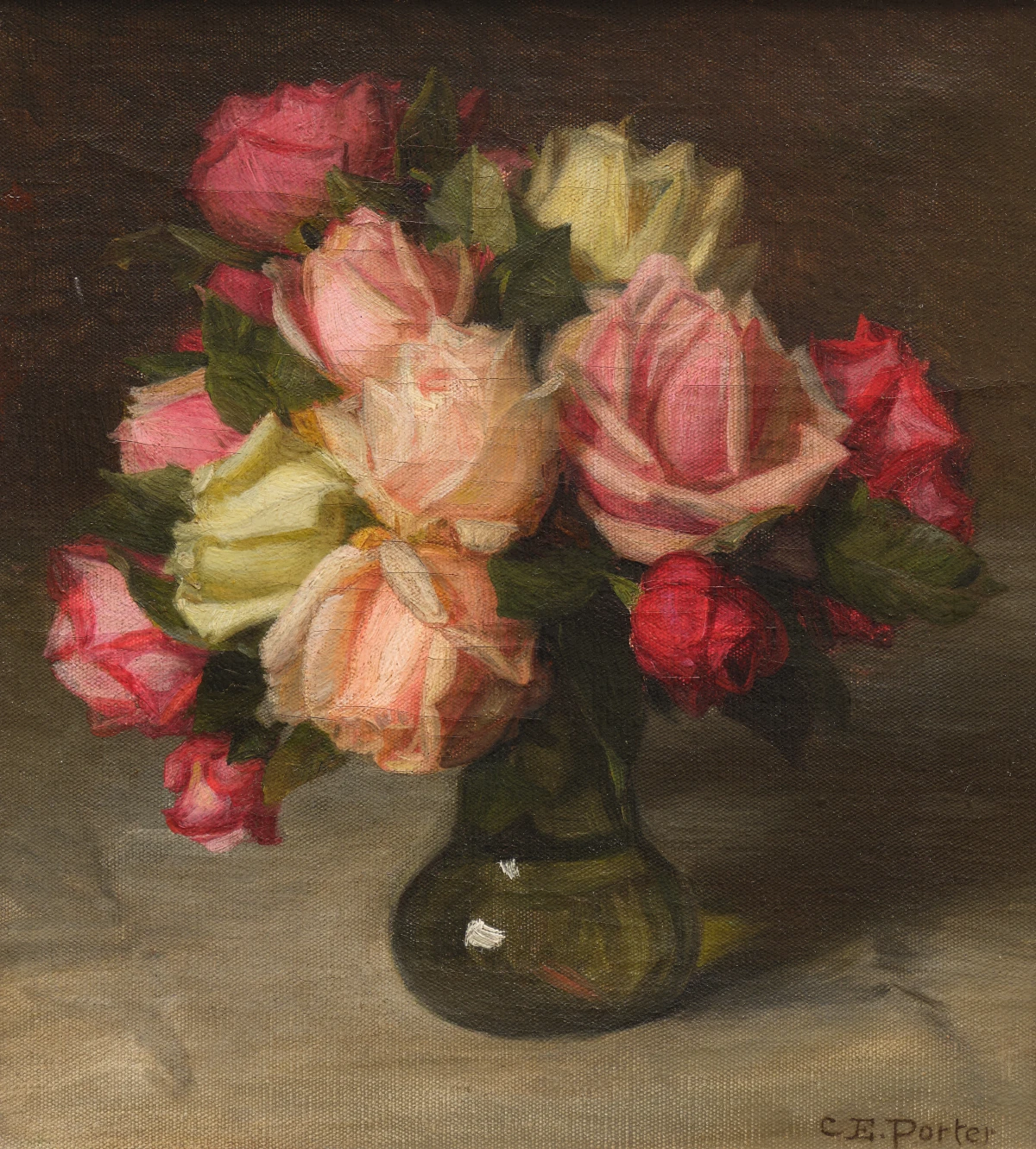 Charles Ethan Porter, Rose in Green Vase