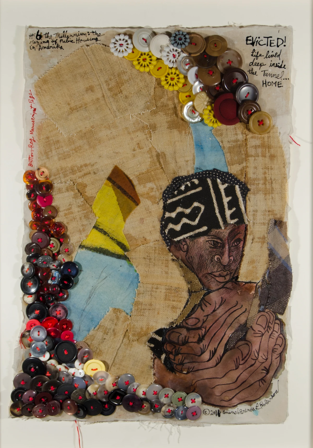 Aminah Robinson, The Millennium Series #6: Evicted!, 2012