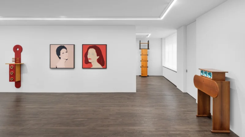 Installation shot from Centro Fly Milano 1966: Ettore Sottsass & Andy Warhol, @ Galerie Mitterrand