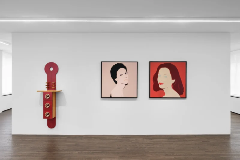 Installation shot from Centro Fly Milano 1966: Ettore Sottsass & Andy Warhol, @ Galerie Mitterrand