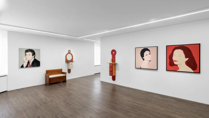 Installation shot from Centro Fly Milano 1966: Ettore Sottsass & Andy Warhol, @ Galerie Mitterrand