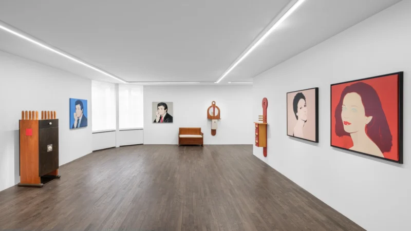 Installation shot from Centro Fly Milano 1966: Ettore Sottsass & Andy Warhol, @ Galerie Mitterrand