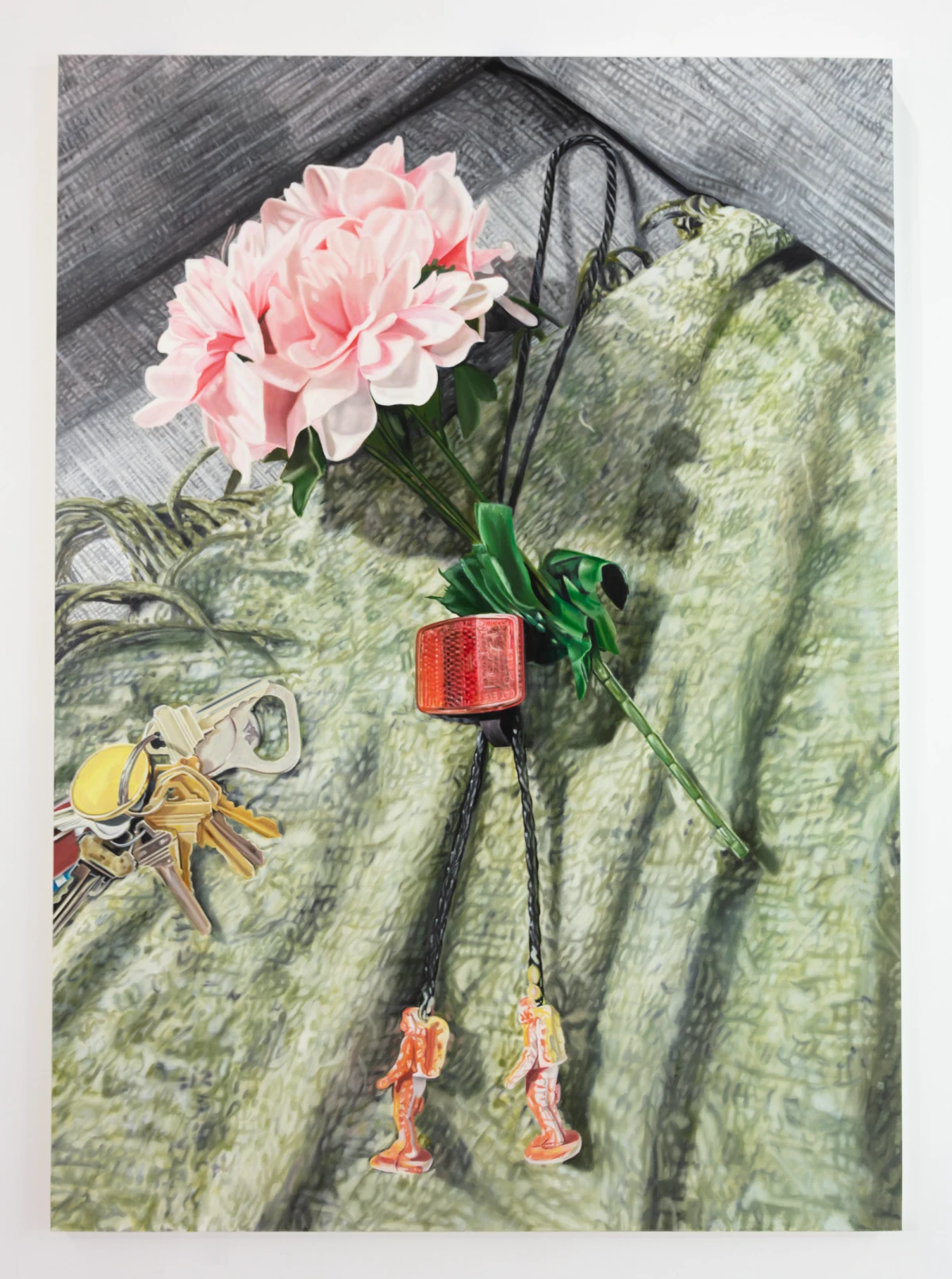 Cait Porter, Bolo Tie with Pink Flowers, 2026
