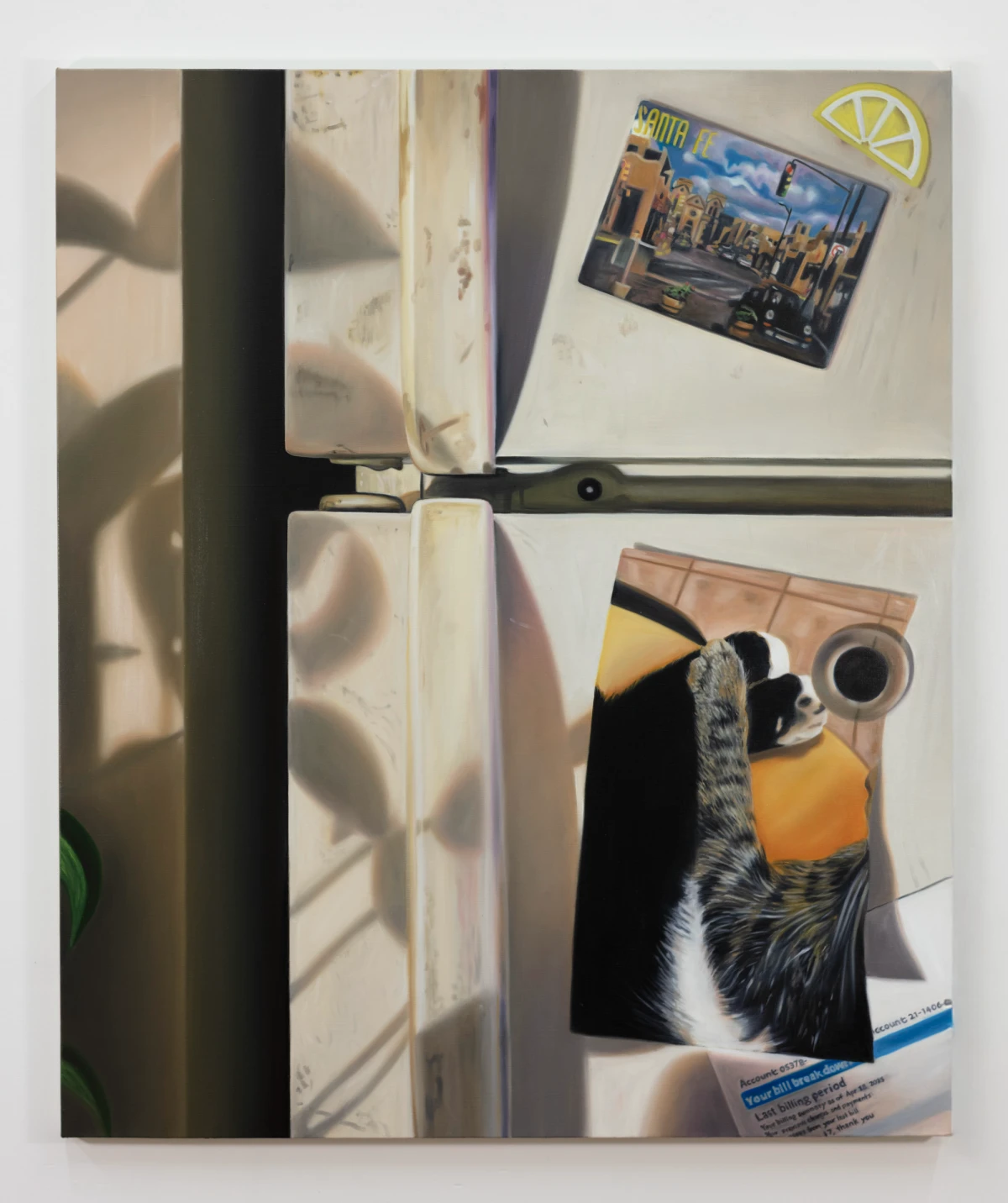Cait Porter, Refrigerator with Magnets, Photo, and Utility Bill, 2026