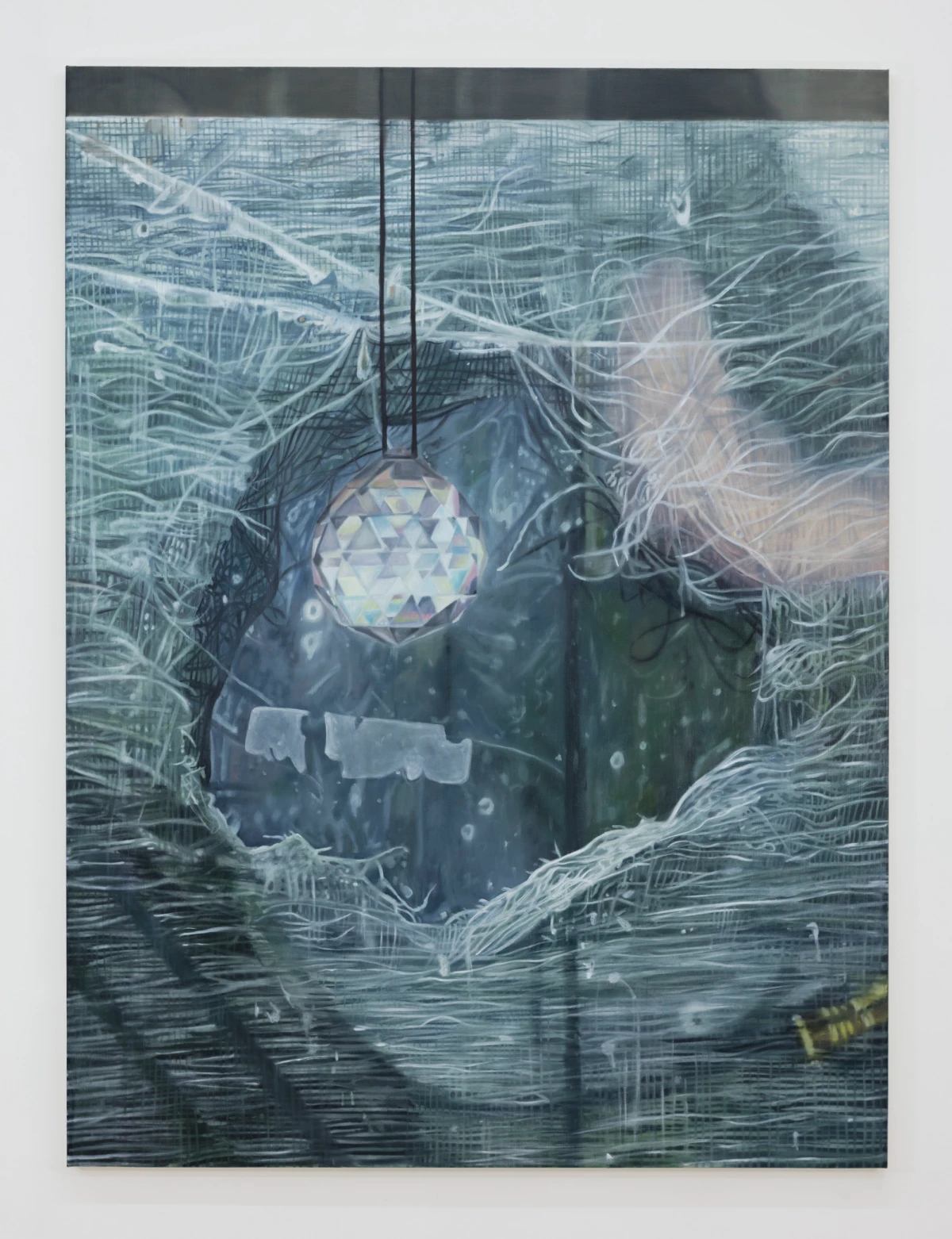 Cait Porter, Window Screen with Hole and Suncatcher, 2026