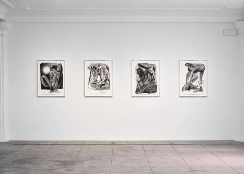 Installation shot from Christina Quarles. The Ground Glows Black, @ Hauser & Wirth