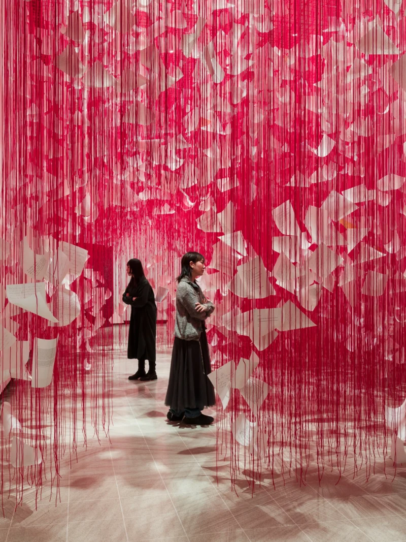 Installation shot from Chiharu Shiota: Threads of Life, @ Hayward Gallery