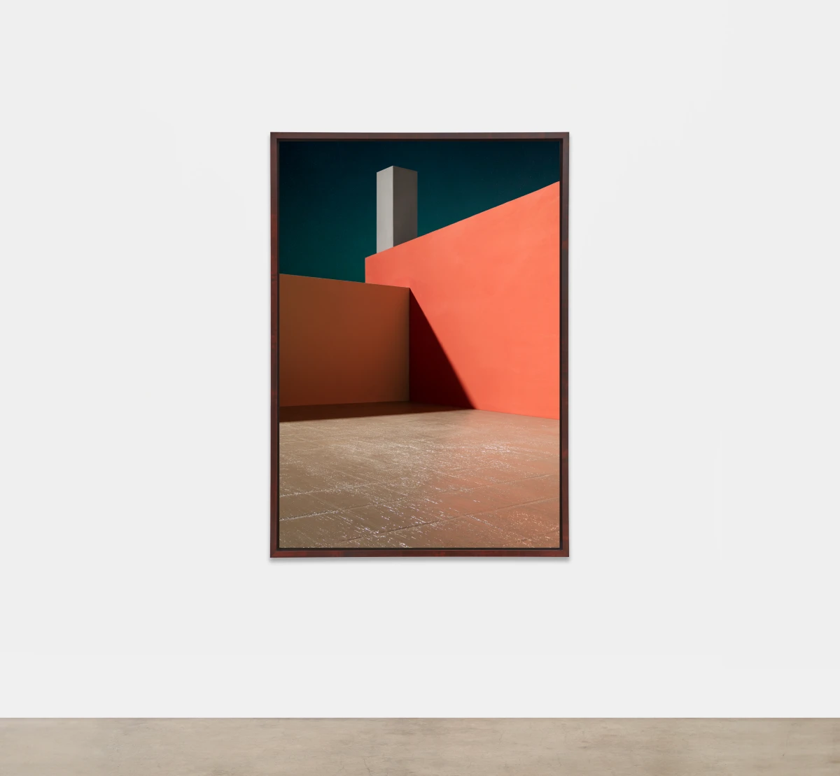 James Casebere, Courtyard with Orange Wall, 2017