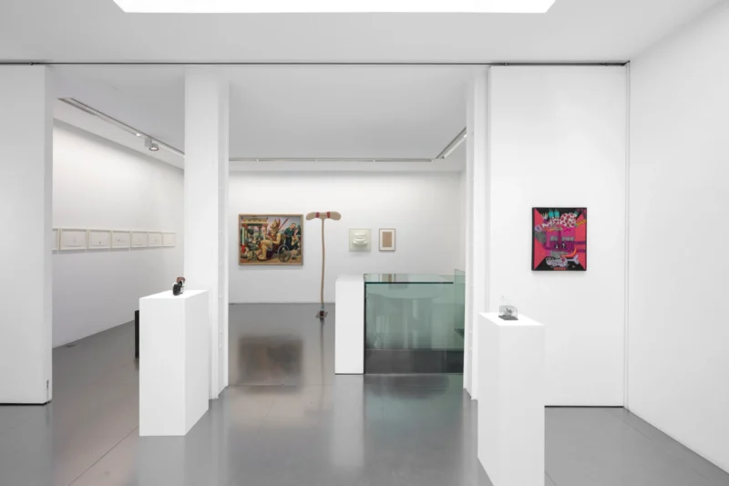 Installation shot from 1+1=3: an exhibition where art becomes dialogue, @ Loevenbruck