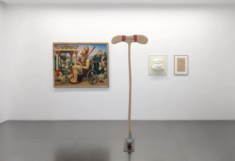 Installation shot from 1+1=3: an exhibition where art becomes dialogue, @ Loevenbruck